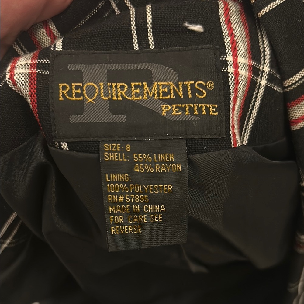 Vintage Requirements Plaid Blazer size 8 petite! - Picture 5 of 10